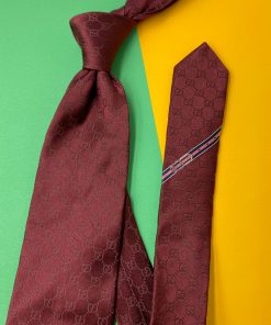 Gucci Necktie - Red Burgundy - Front